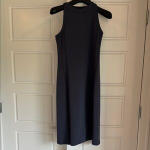SPANX Black Halter Sheath Midi Dress Airessentials